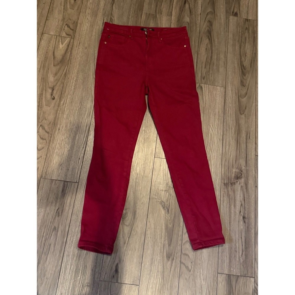 Judy Blue Scarlett High Rise Tummy Control Skinny Jeans Red 11/30 JB88760